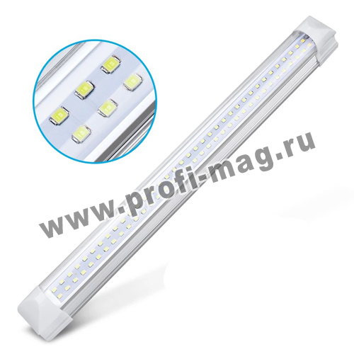 картинка Подсветка салона с выключателем 12/24v (Белая) (двухполосная) 33 см