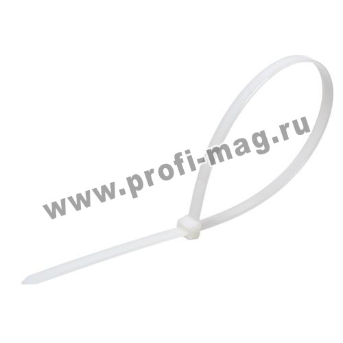 картинка Хомут - стяжка кабельная (нейлон 6,6) 300х3.6 (Белый,100 шт)